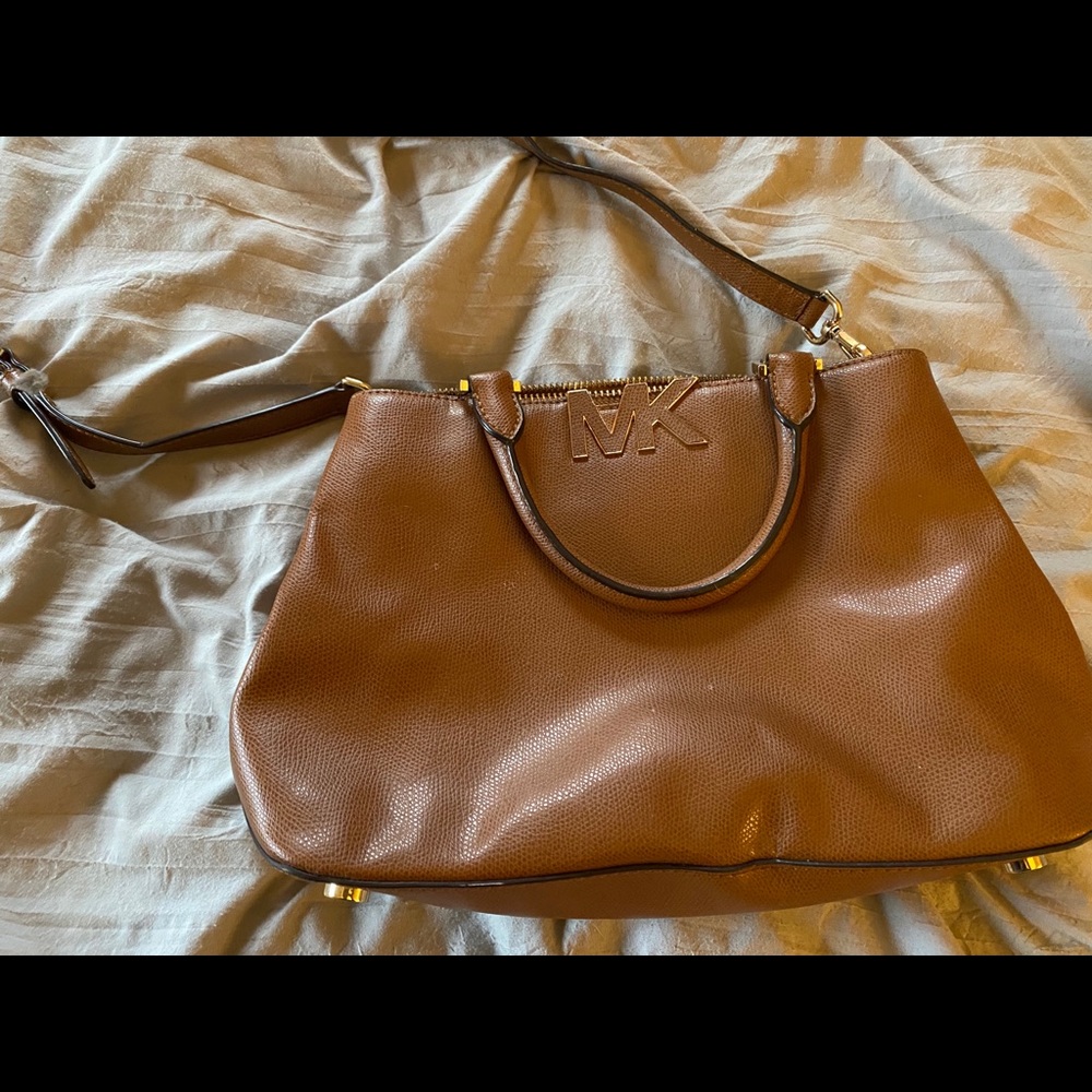 Luggage and Gold Michael Michael Kors Crossbody